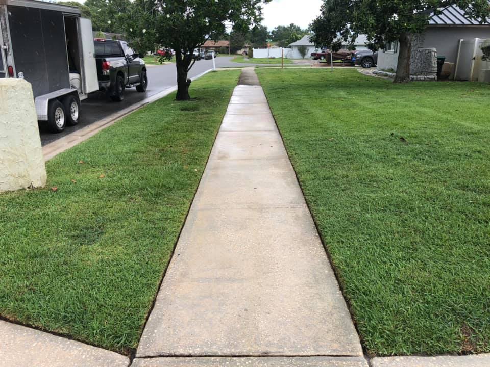 Walkway after pressure washing services in Winter Park, FL.